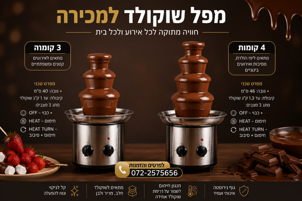 מפל שוקולד למכירה