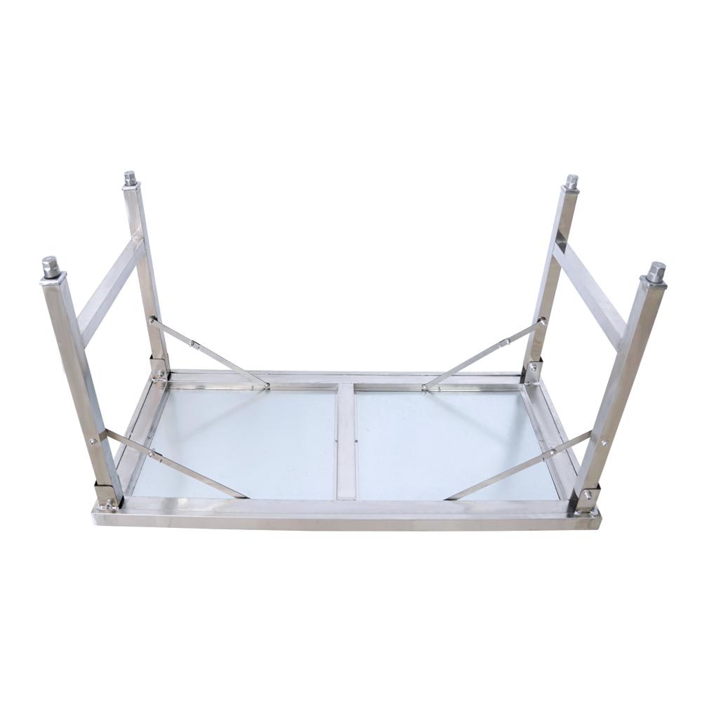 שולחן נירוסטה מתקפל 1500X600X850 מ"מ – תמונה 2